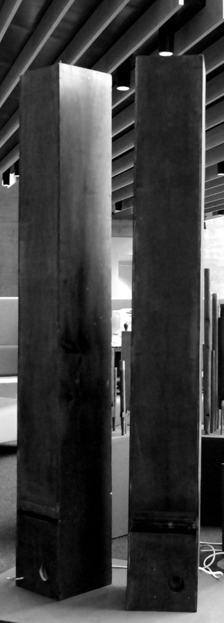 two large organ pipes
