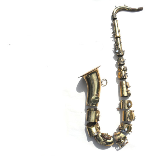 saxophone cut into pieces